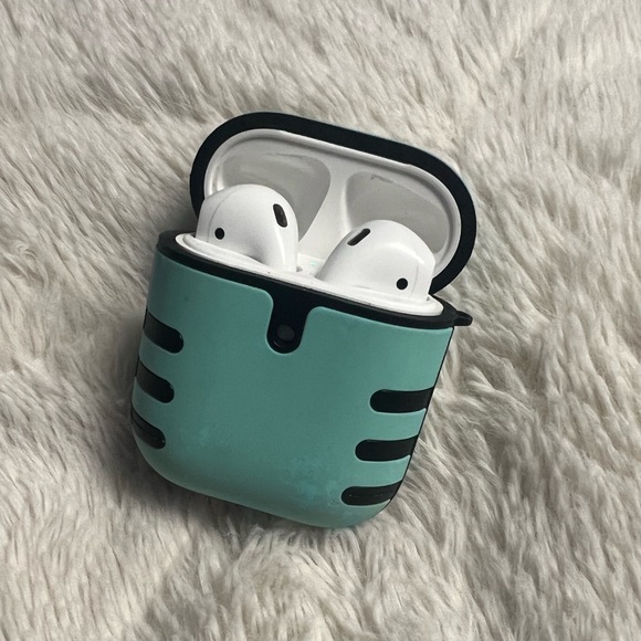 Apple Airpods (2nd Generation) With Turquoise Case - Picture 6 of 10